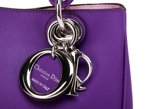 mini Christian Dior diorissimo nappa leather bag 0902 purple